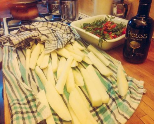 Pommes Frites gut abtrocknen